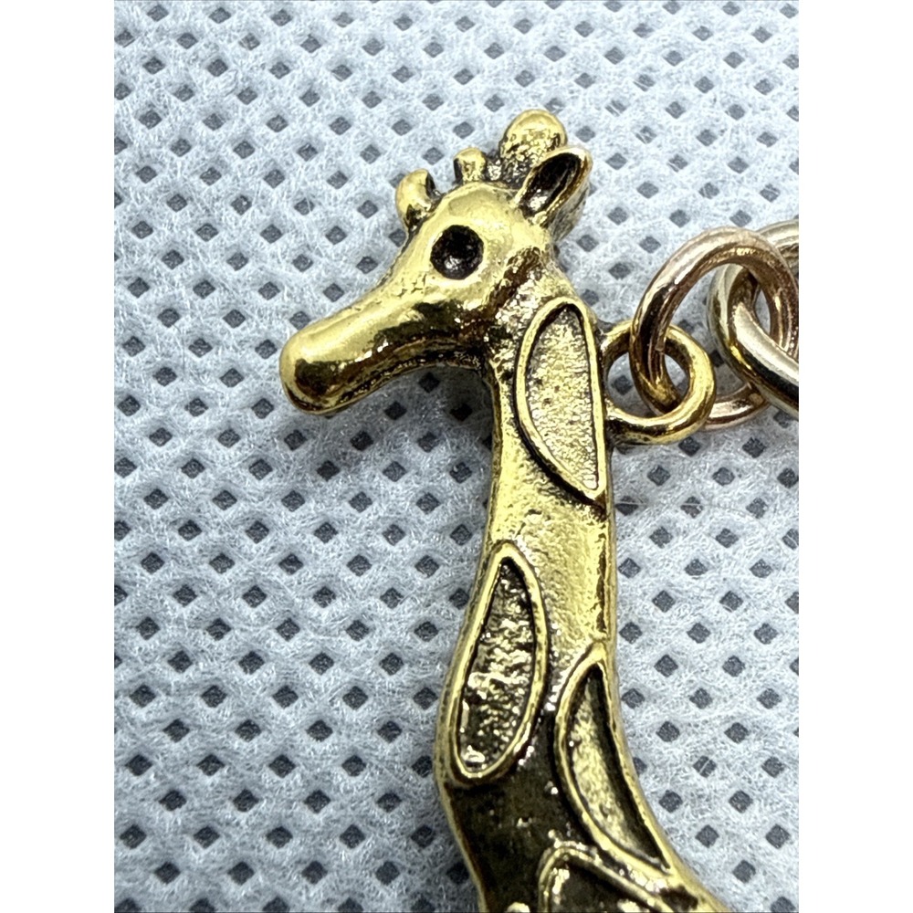 Giraffe Key Chain Gold Color 2” - Picture 6 of 13
